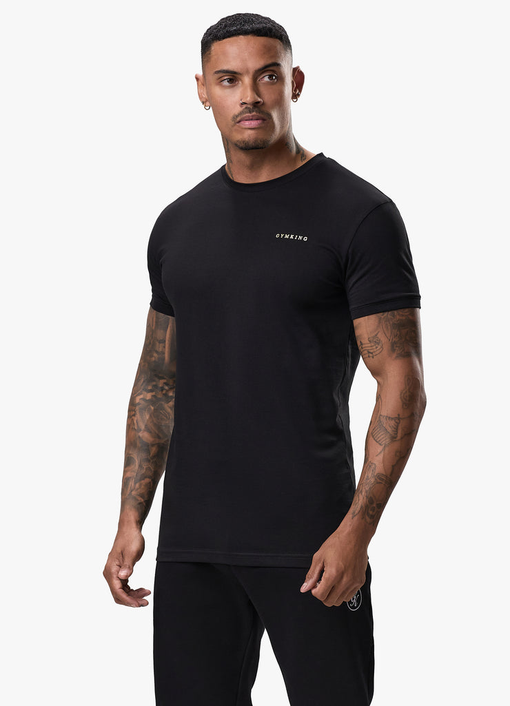 Gym King The MAC Life Jersey Tee - Black/Gold