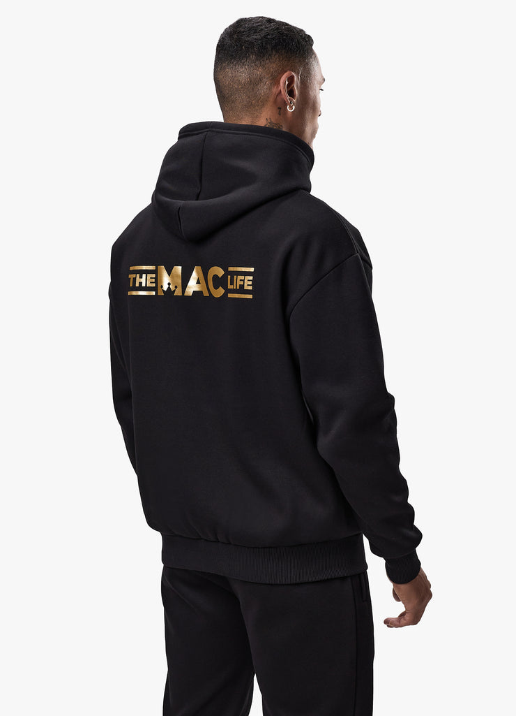 Gym King The MAC Life Fleece Hoodie - Black/Gold