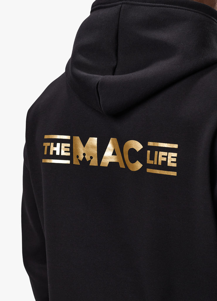 Gym King The MAC Life Fleece Hoodie - Black/Gold